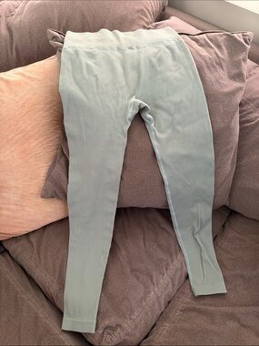 Ribbed Light Blue Leggings